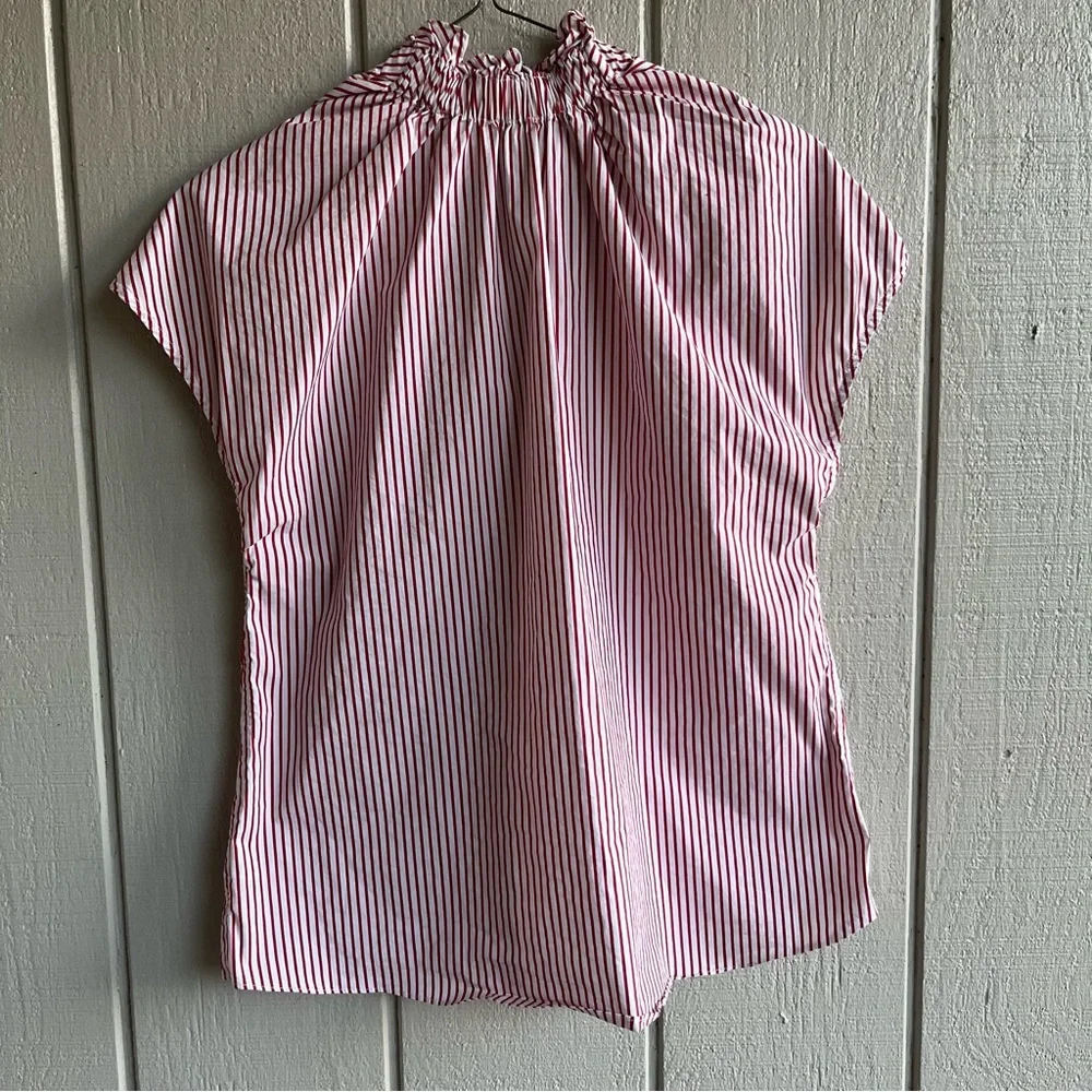 Tuckernuck Pomander Place Red Stripe Rae Blouse Size S - Picture 6 of 9